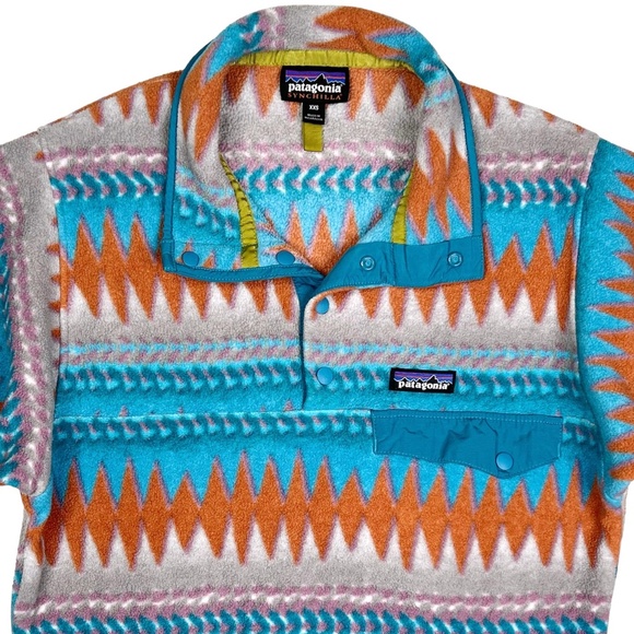 Patagonia Synchilla Laughing Waters Snap-T Pullover Fleece Size XXS - Picture 2 of 10